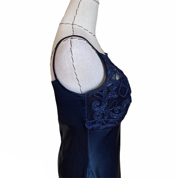 BLONDIE and ME Evening Dress Prom Formal Party Sparkle Blue Glitter 90s Y2k - Picture 8 of 11